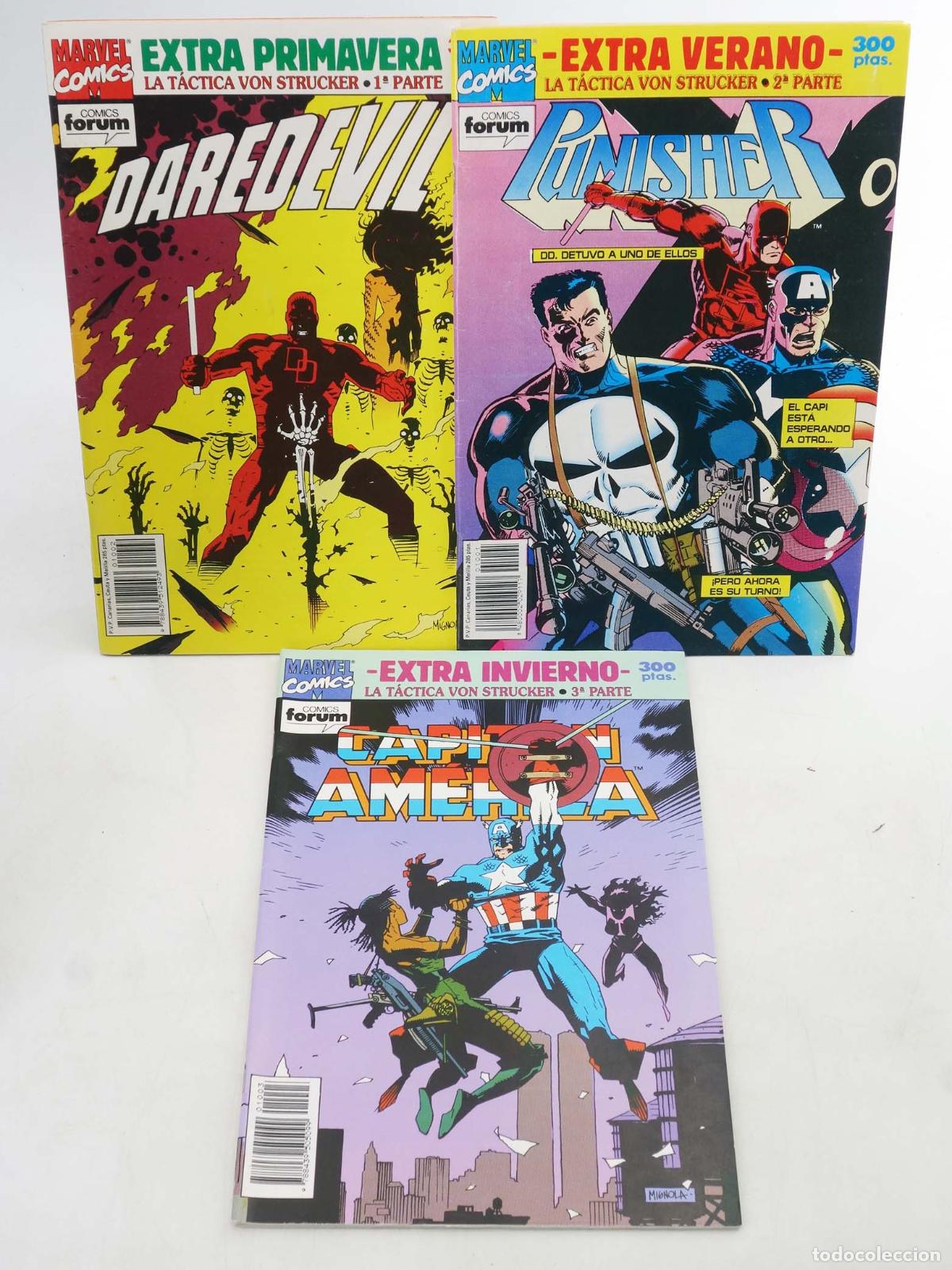 C&oacute;mics: EXTRA 1992 LA TACTICA VON STRUCKER 1 A 3. COMPLETA: DAREDEVIL, PUNISHER, CAPITAN AM&Eacute;RICA (Vvaa). CON