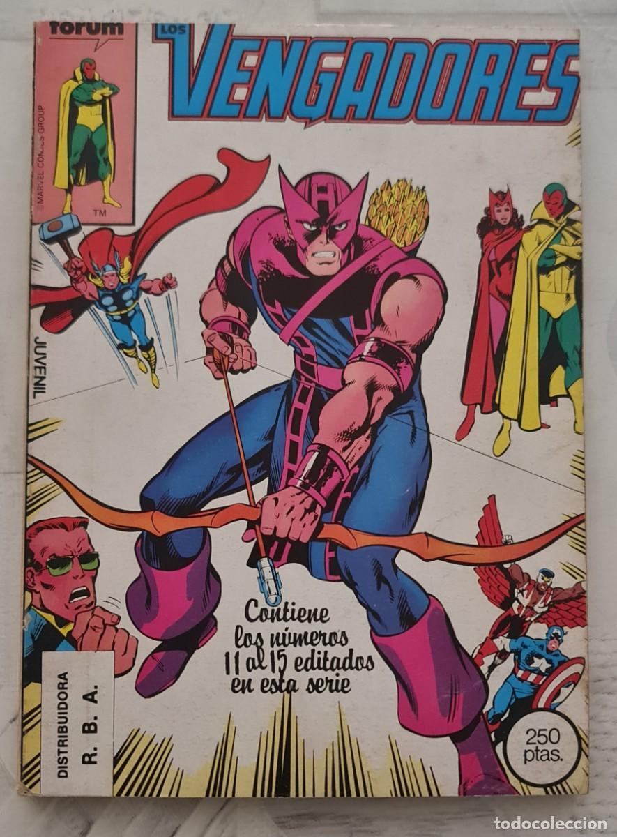 C&oacute;mics: LOS VENGADORES. Tomo RETAPADO con los n&ordm; 11 al 15. Comics Forum 1983