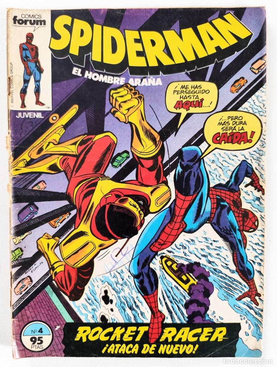 C&oacute;mics: SPIDERMAN VOL.1 N&ordm; 4 - Rocket Racer ataca de nuevo ~ MARVEL/FORUM (1983)