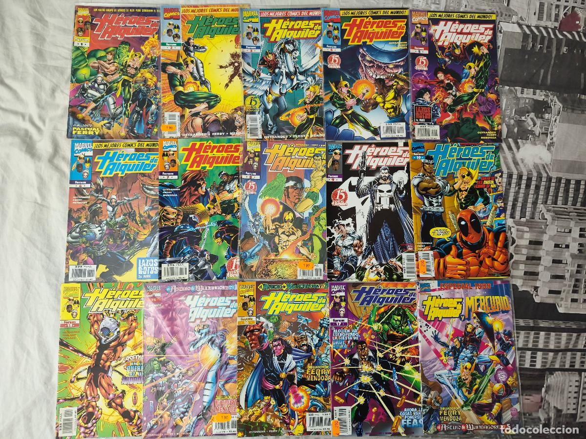 C&oacute;mics: HEROES DE ALQUILER N&ordm; 1, 2, 3, 4, 5, 6, 7, 8, 9, 10, 13, 15, 16, 17 Y ESPECIAL 1999 CON MERCURIO