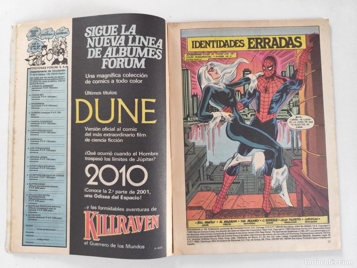 C&oacute;mics: SPIDERMAN / PETER PARKER VOL.1 N&ordm; 59 ~ MARVEL/FORUM (1985) - Foto 3