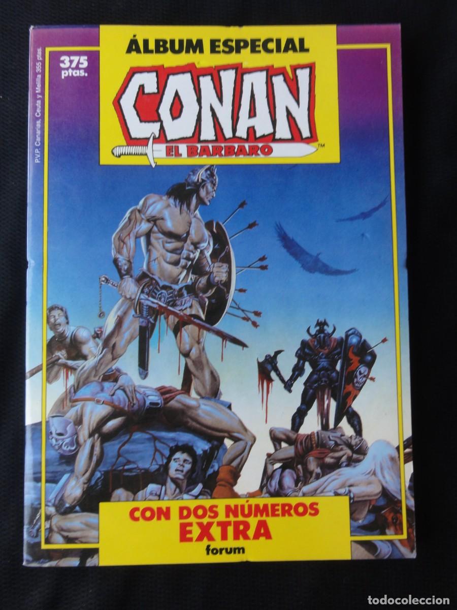 C&oacute;mics: ALBUM ESPECIAL CONAN EL B&Aacute;RBARO CON 2 EXTRAS. REY DEL PUEBLO OLVIDADO Y CLAVOS ROJOS. FORUM. C-31B