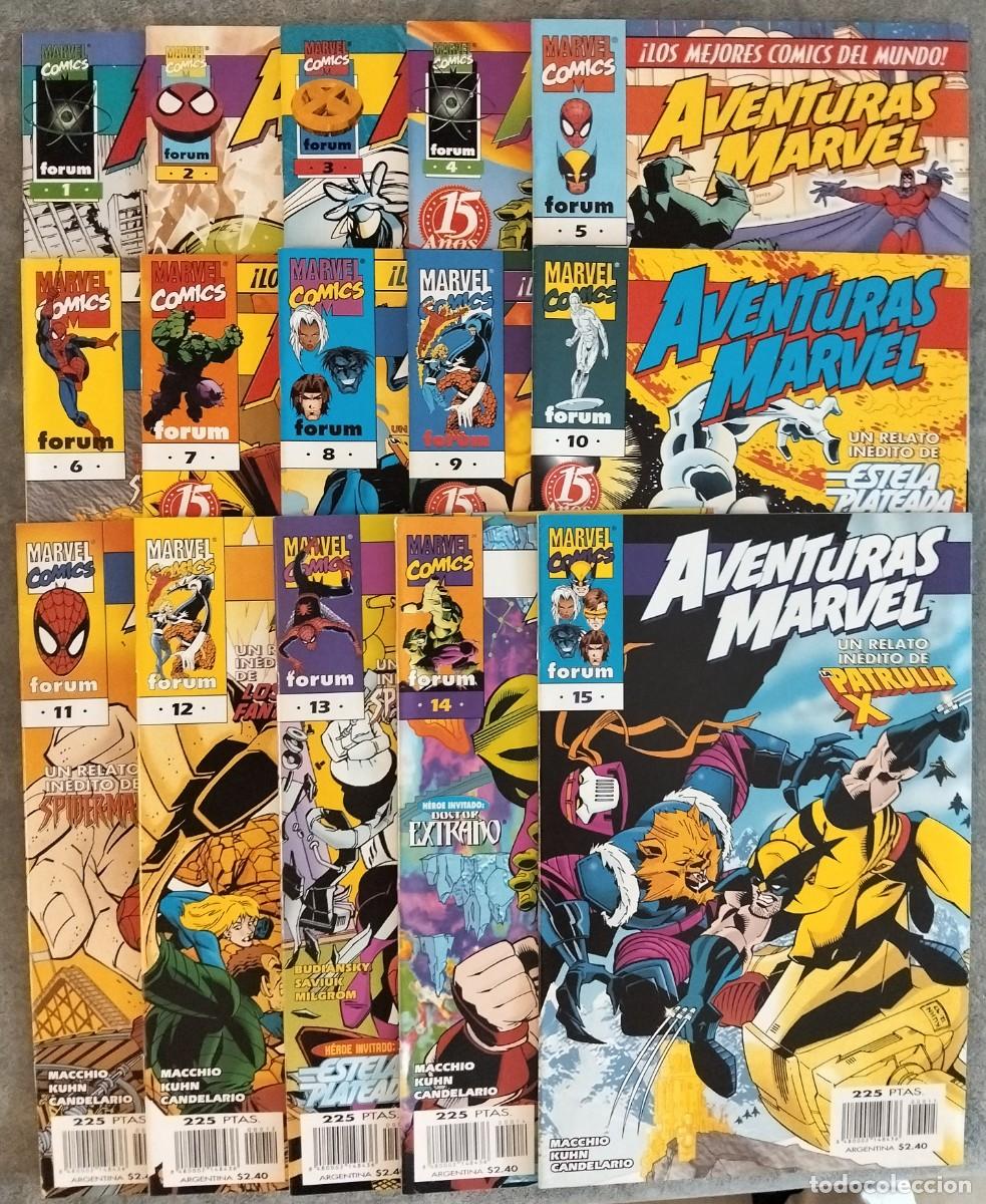 C&oacute;mics: AVENTURAS MARVEL. Nos. DEL 1 AL 15. EDICIONES FORUM