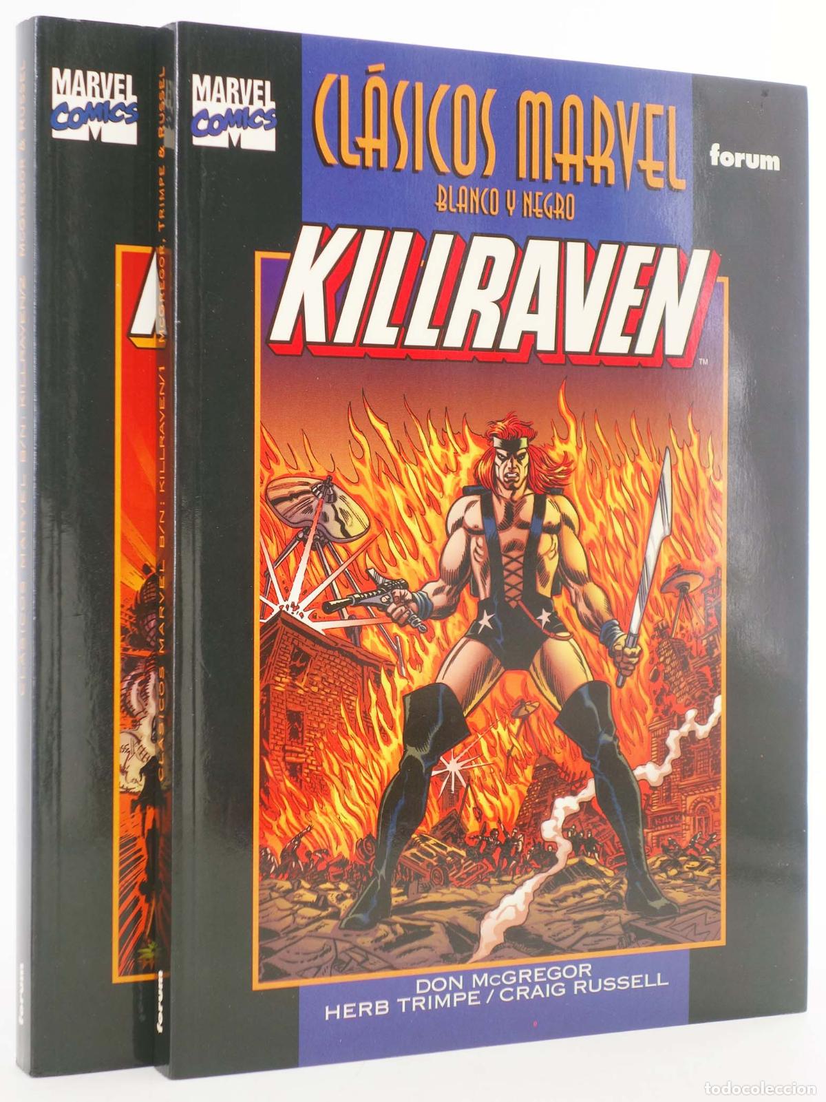 C&oacute;mics: CL&Aacute;SICOS MARVEL BLANCO Y NEGRO 11 A 12. KILLRAVEN 1 A 2 (Vvaa) Forum, 2001. COMPLETA