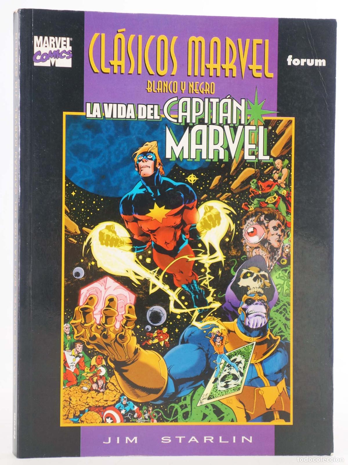 C&oacute;mics: CL&Aacute;SICOS MARVEL BLANCO Y NEGRO 3. LA VIDA DEL CAPIT&Aacute;N MARVEL (Jim Starlin/Mike Friederich) 1998