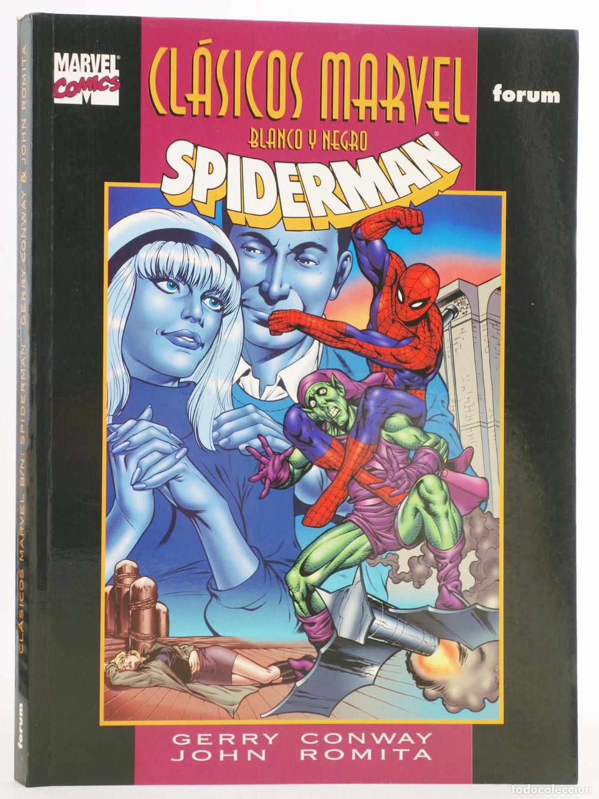 C&oacute;mics: CL&Aacute;SICOS MARVEL BLANCO Y NEGRO 2. SPIDERMAN (Gerry Conway/Stan Lee/John Romita) Forum, 1997
