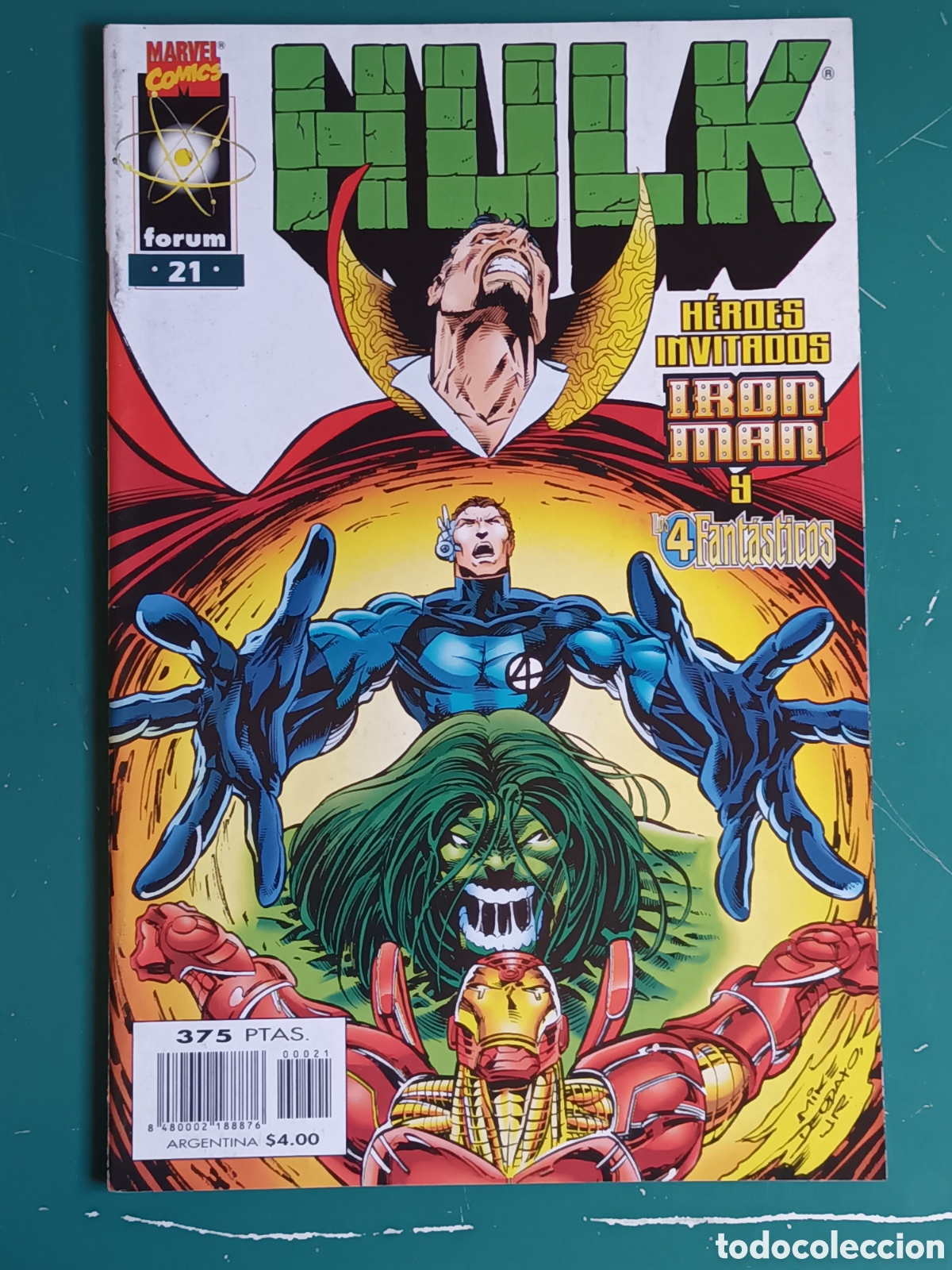 C&oacute;mics: Hulk vol.2 N&ordm; 21 FORUM - MARVEL 1997 Iron Man 4 Fant&aacute;sticos Doctor Extra&ntilde;o