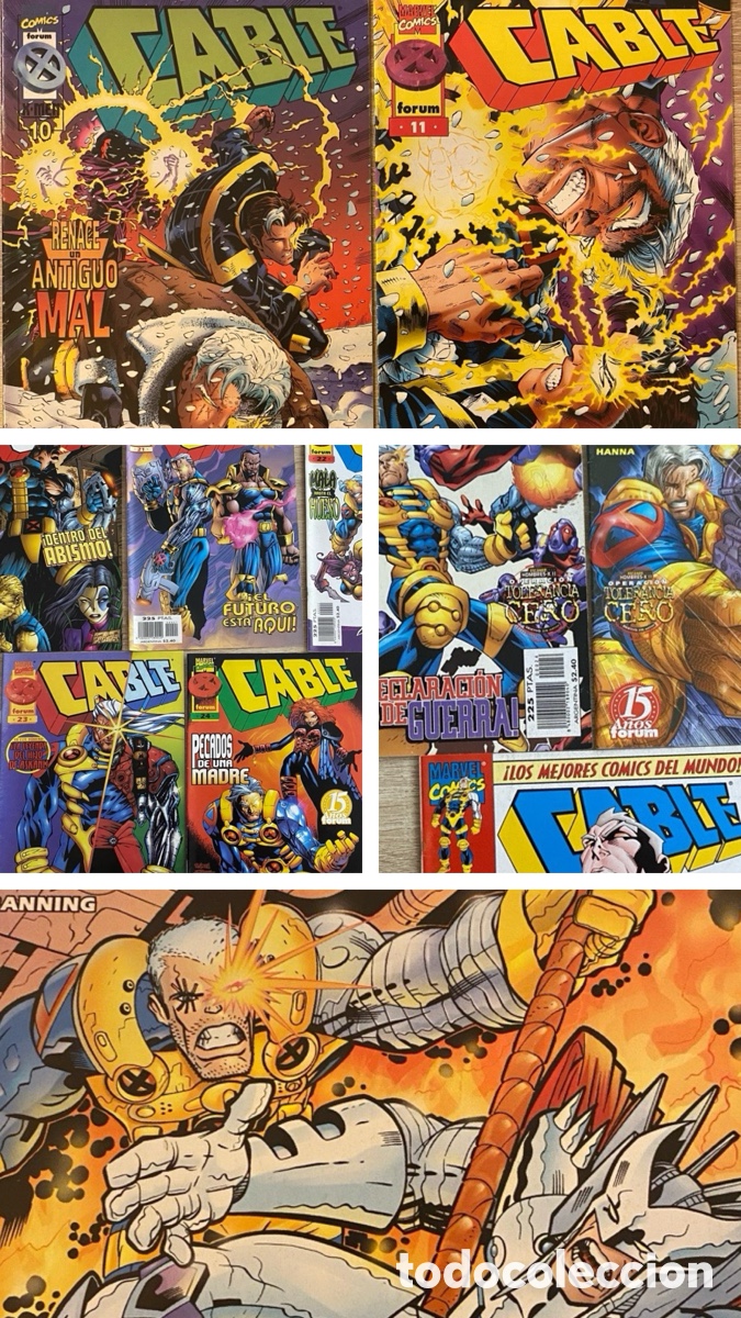 C&oacute;mics: CABLE Vol. 2 (1996&ndash;2000) Lote 11 c&oacute;mics &ndash; Forum/Panini &ndash; Marvel X-Men 90s &ndash; #10-11, 20-24, 26-28, 44