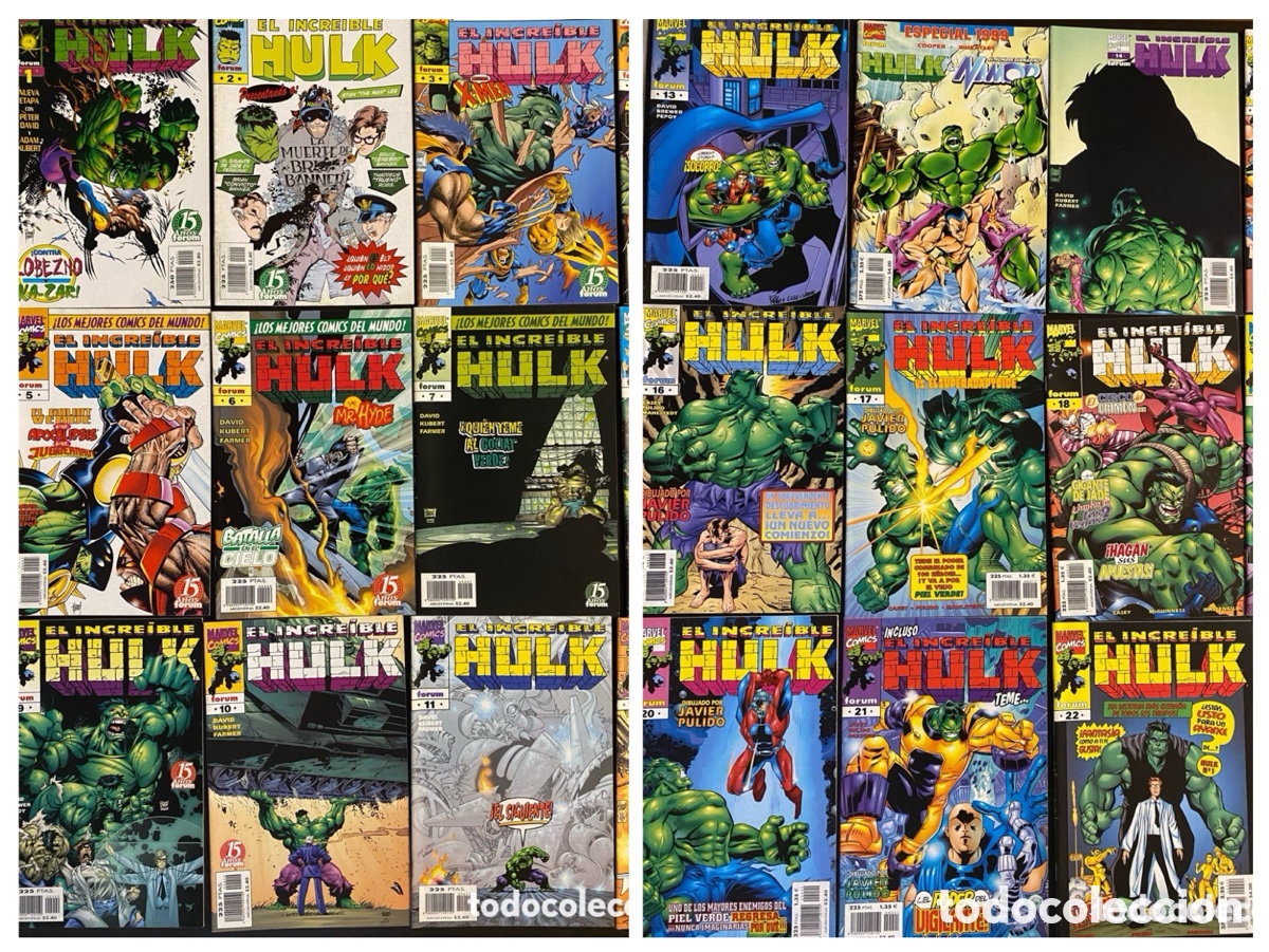 C&oacute;mics: HULK VOL.3 COMPLETA 22 N&ordm; + ESPECIAL &ndash; FORUM &ndash; PETER DAVID &ndash; MUY BUEN ESTADO
