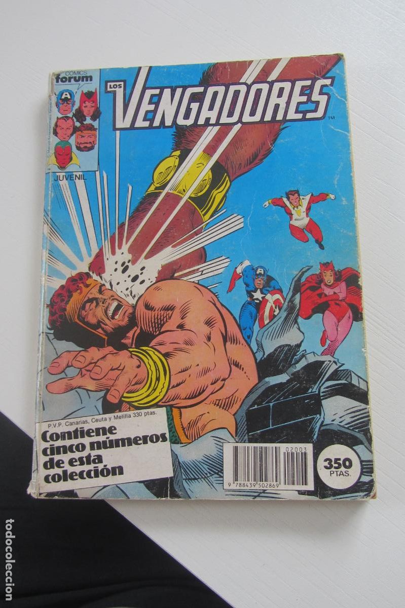 C&oacute;mics: LOS VENGADORES. VOL.1. NUMS.51-52-53-54-55. RETAPADO FORUM ARX44