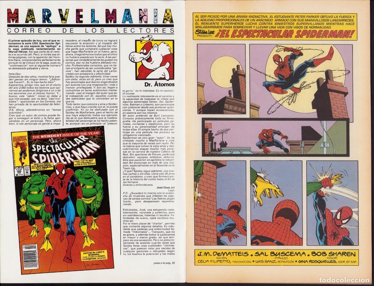 C&oacute;mics: Spiderman Vol. 1 N&ordm; 282 - Comic Forum 1993 - Foto 3