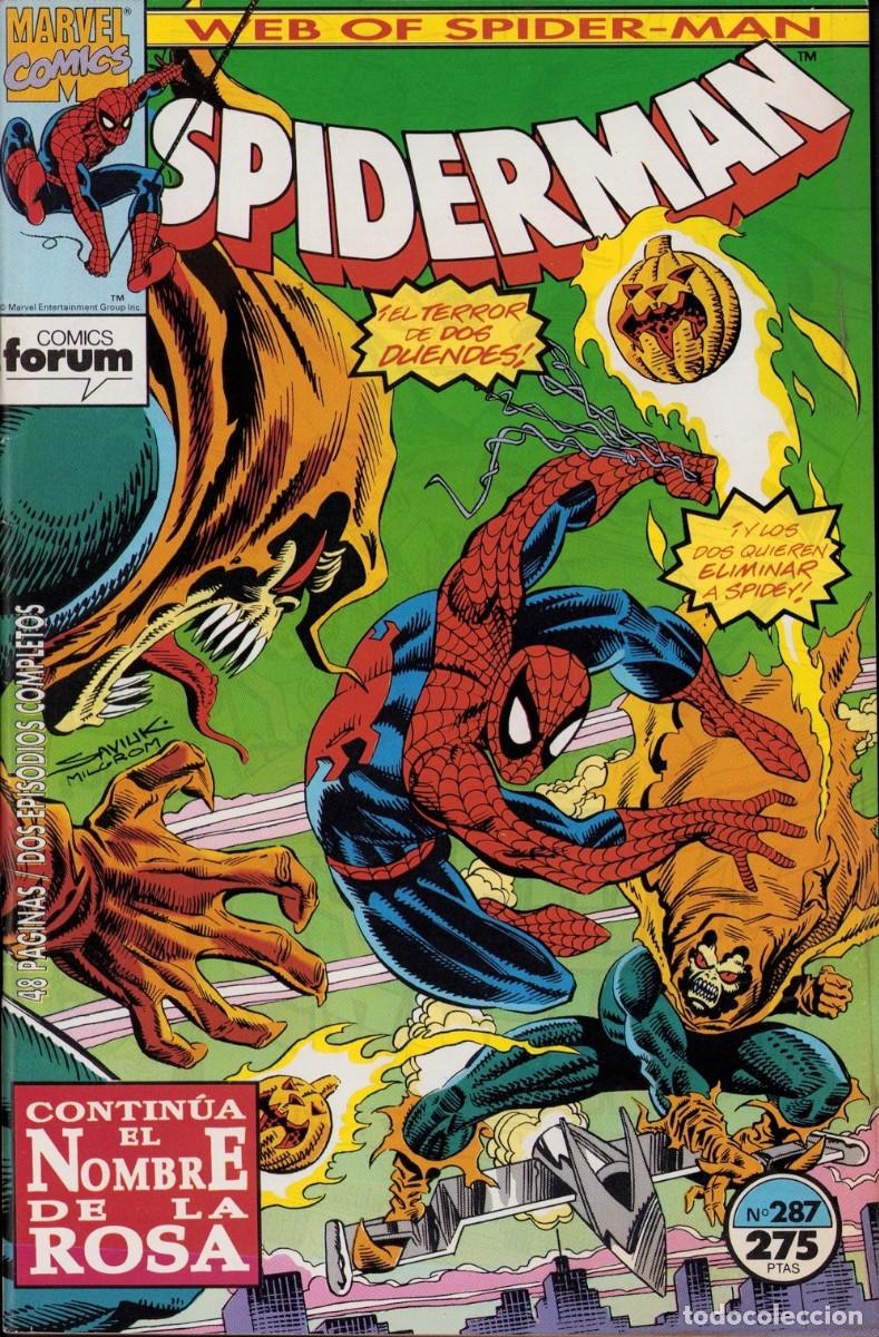 C&oacute;mics: Spiderman Vol. 1 N&ordm; 286, 287 y 288 Saga 'El Nombre de la Rosa' Completa - Comic Forum 1993