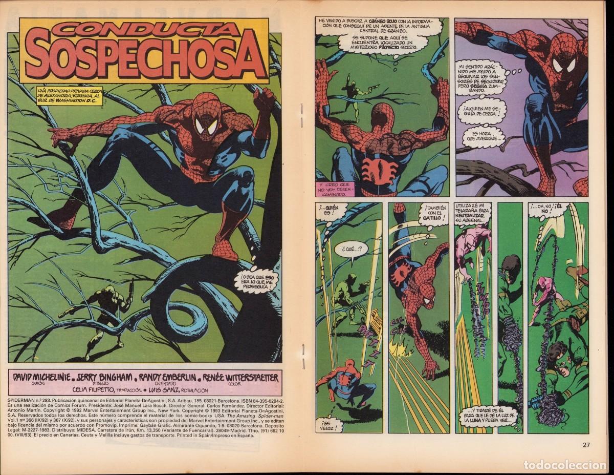 C&oacute;mics: Spiderman Vol. 1 N&ordm; 293 Comic Forum 1993 - Foto 5