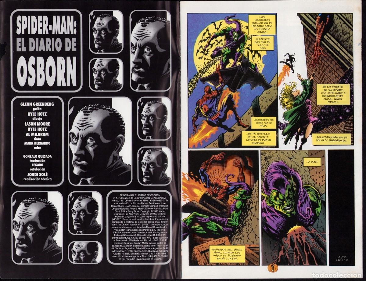 C&oacute;mics: Spiderman El Diario de Osborn #1 Comic Forum 1997 - Foto 3