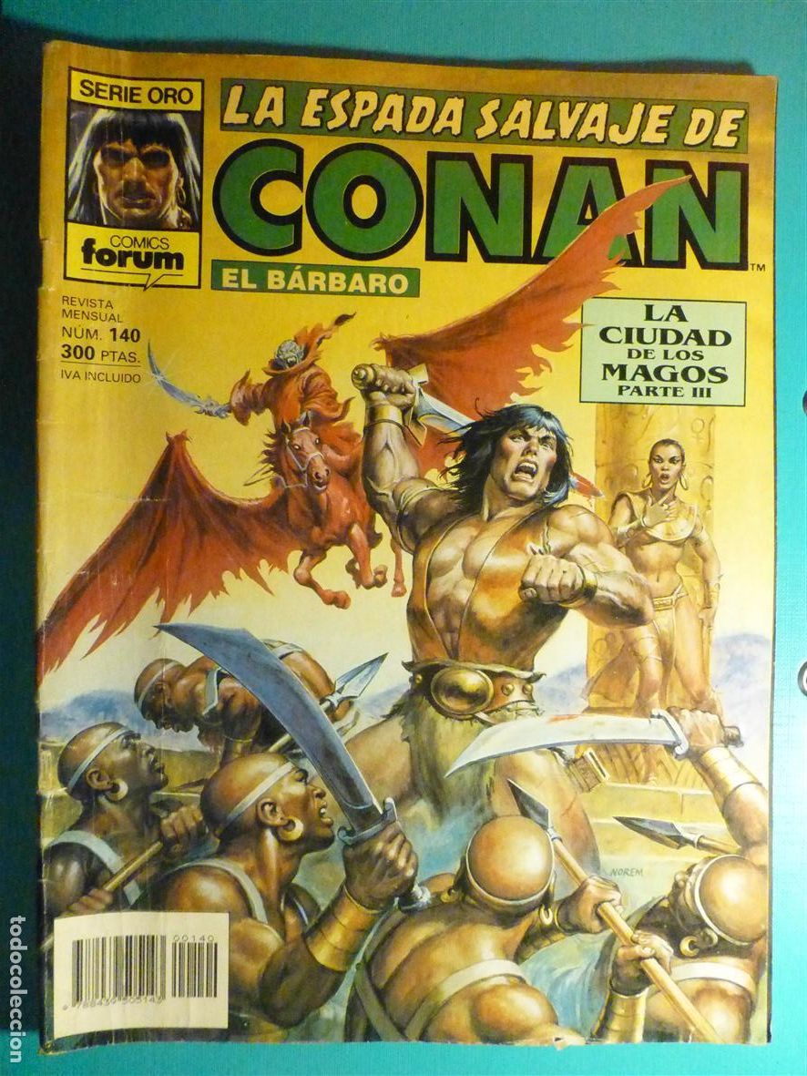 C&oacute;mics: Comic - La Espada Salvaje de Conan El B&aacute;rbaro - N&ordm; 140 - La Ciudad de los Magos - Comics Forum Oro