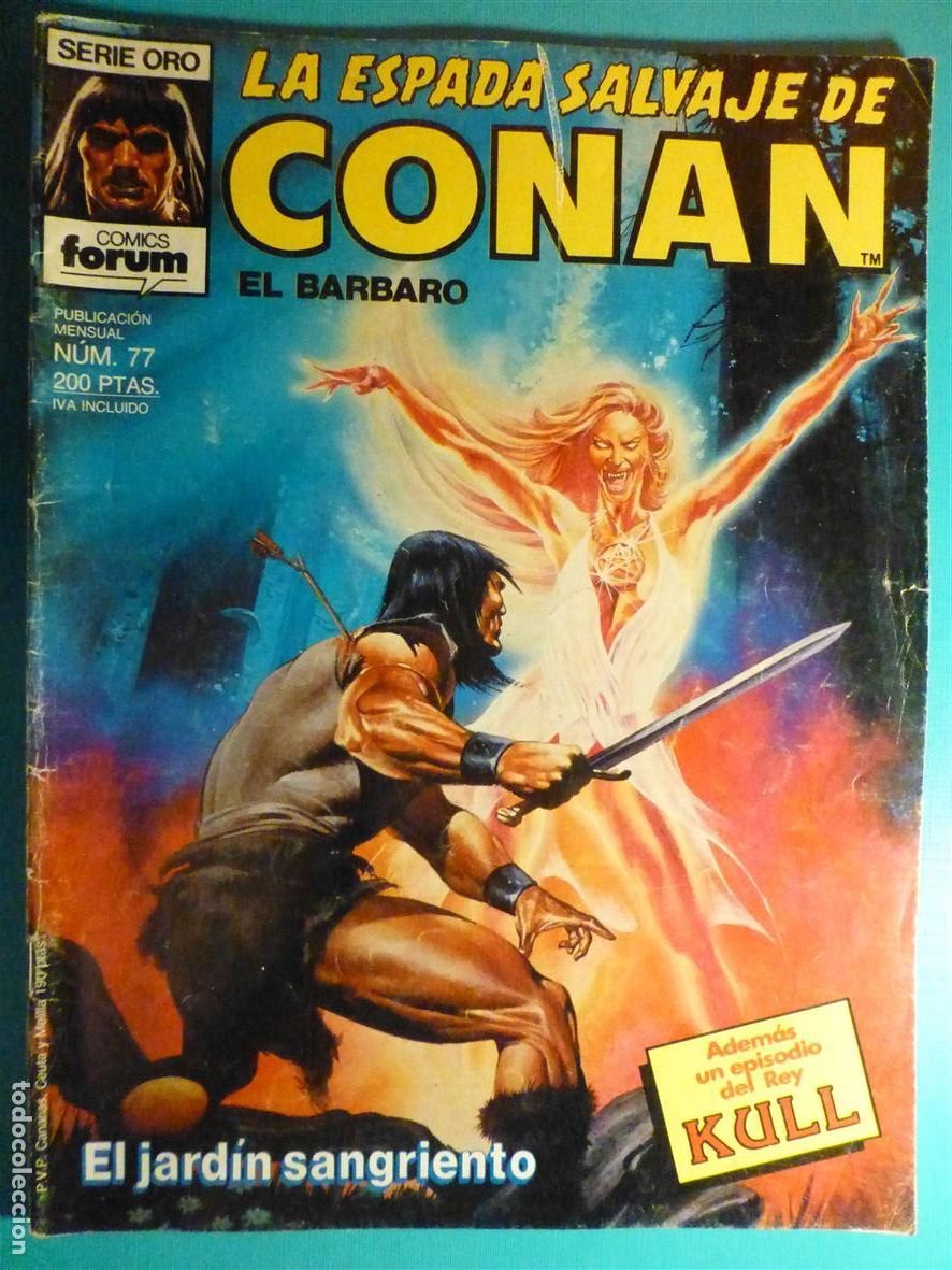 C&oacute;mics: Comic - La Espada Salvaje de Conan El B&aacute;rbaro - N&ordm; 77 - El Jard&iacute;n Sangriento - Comics Forum Oro
