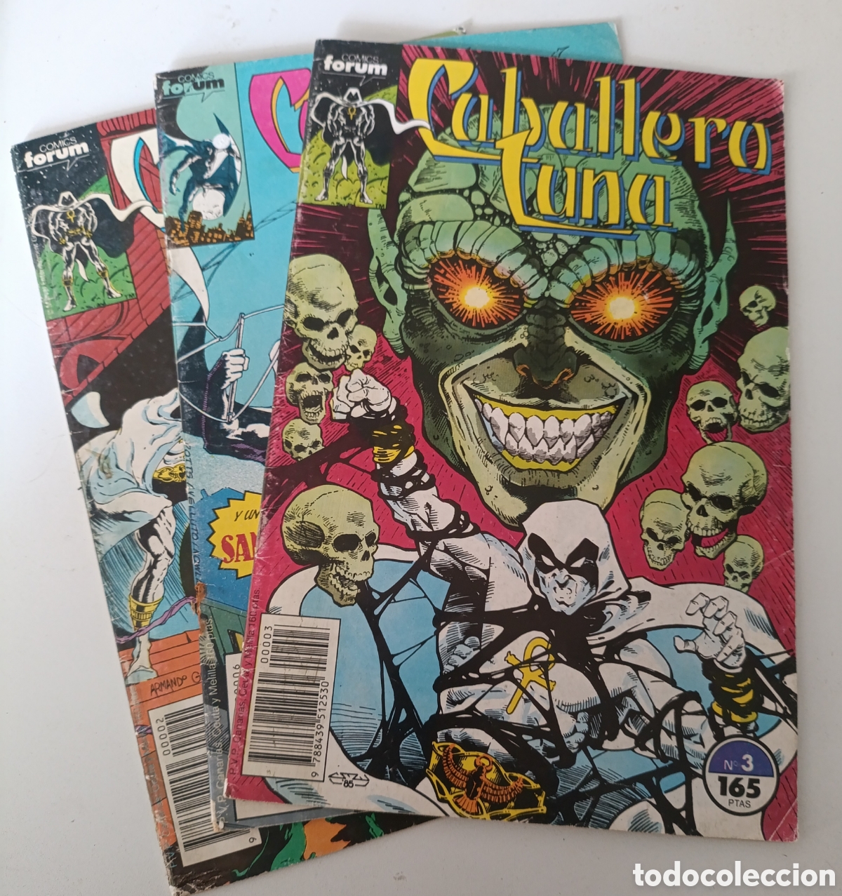 C&oacute;mics: Lote de 3 comics Caballero Luna .A&ntilde;o 1985