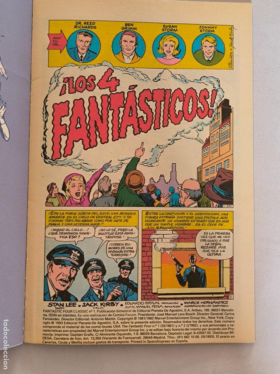 C&oacute;mics: FANTASTIC FOUR CLASSIC N&ordm; 1 - MARVEL - FORUM (D2) - Foto 2