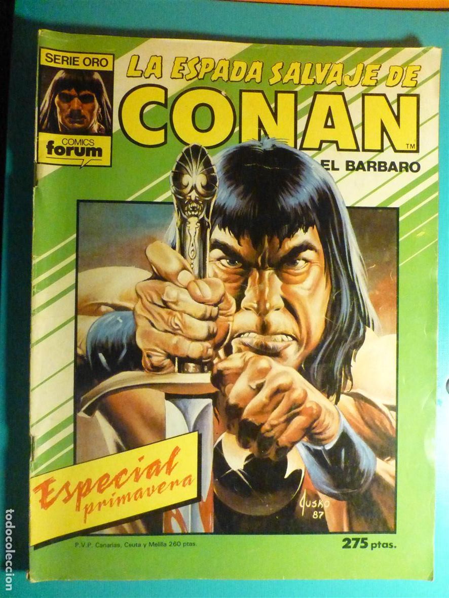 C&oacute;mics: Comic - La Espada Salvaje de Conan El B&aacute;rbaro - Especial Primavera 1988 - Comics Forum Oro