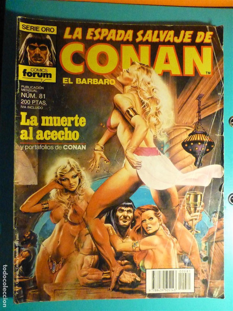 C&oacute;mics: Comic - La Espada Salvaje de Conan El B&aacute;rbaro - N&ordm; 81 - Muerte al Acecho - Comics Forum Oro
