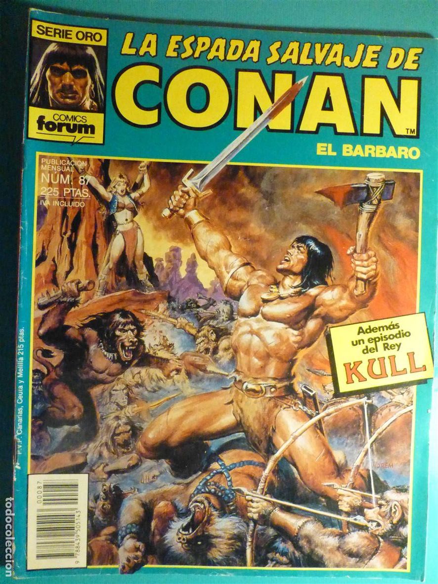 C&oacute;mics: Comic - La Espada Salvaje de Conan El B&aacute;rbaro - N&ordm; 87 - Furia Hombres Mono - Comics Forum Oro