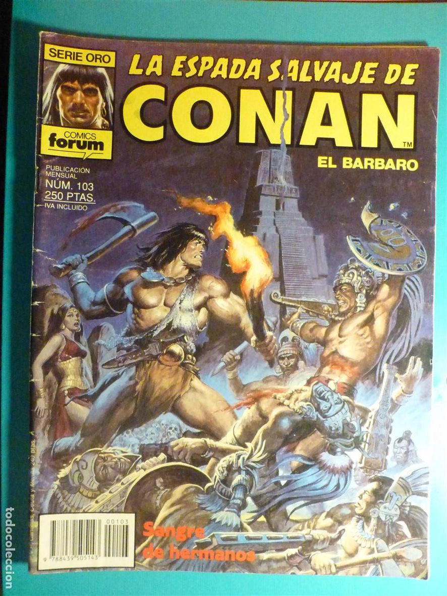 C&oacute;mics: Comic - La Espada Salvaje de Conan El B&aacute;rbaro - N&ordm; 103 - Sangre de Hermanos - Comics Forum Oro