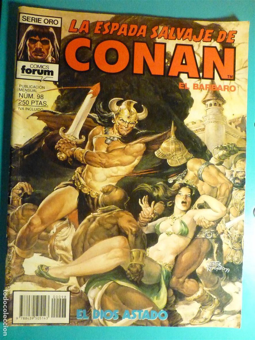 C&oacute;mics: Comic - La Espada Salvaje de Conan El B&aacute;rbaro - N&ordm; 98 - El Dios Astado - Comics Forum Oro