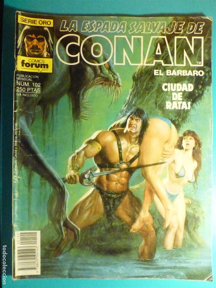 C&oacute;mics: Comic - La Espada Salvaje de Conan El B&aacute;rbaro - N&ordm; 102 - Ciudad de Ratas - Comics Forum Oro