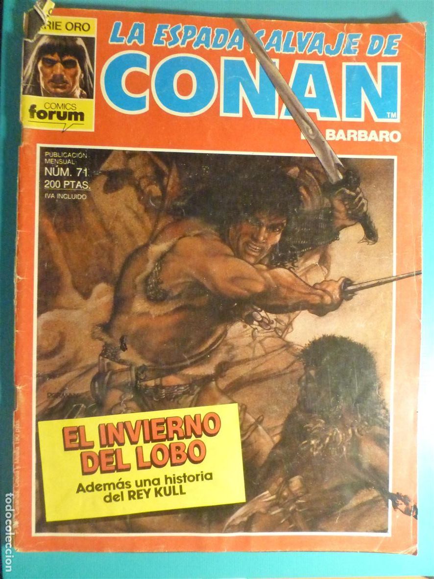 C&oacute;mics: Comic - La Espada Salvaje de Conan El B&aacute;rbaro - N&ordm; 71 - Invierno del Lobo - Comics Forum Oro