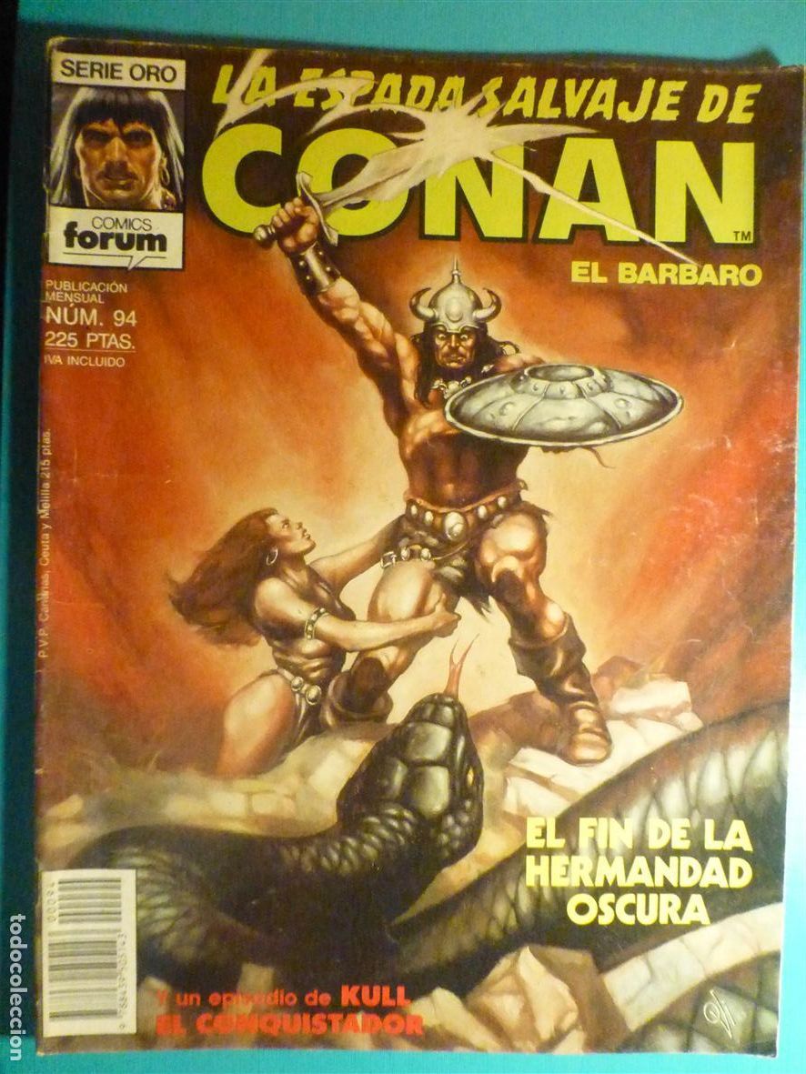 C&oacute;mics: Comic - La Espada Salvaje de Conan El B&aacute;rbaro - N&ordm; 94 - Fin Hermandad Oscura - Comics Forum Oro