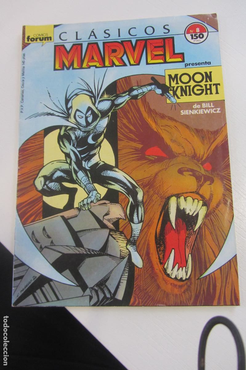 C&oacute;mics: CLASICOS MARVEL N&ordm; 8 MOON KNIGTH CON POSTER COMICS FORUM 1989 ARX253