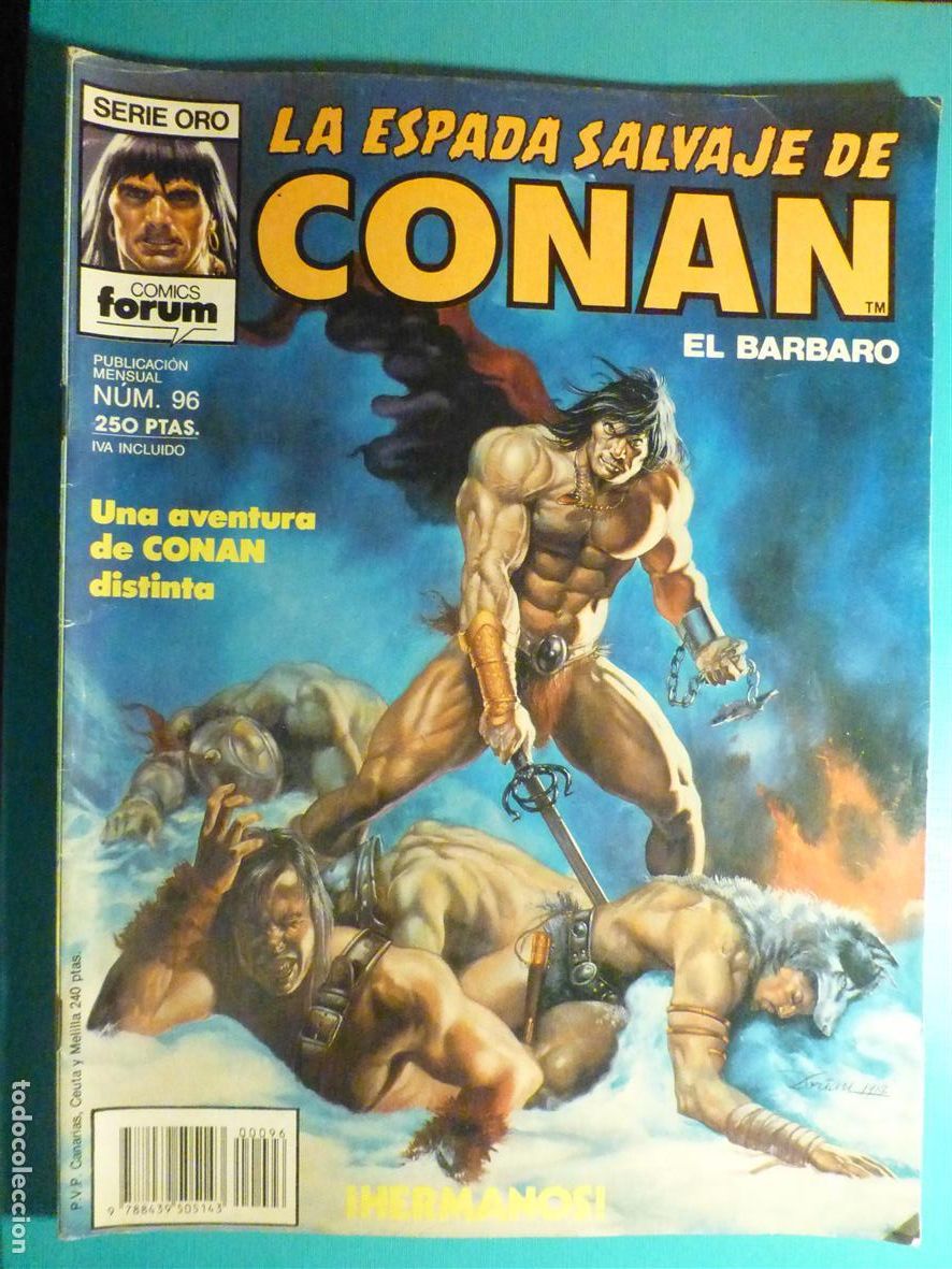 C&oacute;mics: Comic - La Espada Salvaje de Conan El B&aacute;rbaro - N&ordm; 96 - Hermanos - Comics Forum Oro