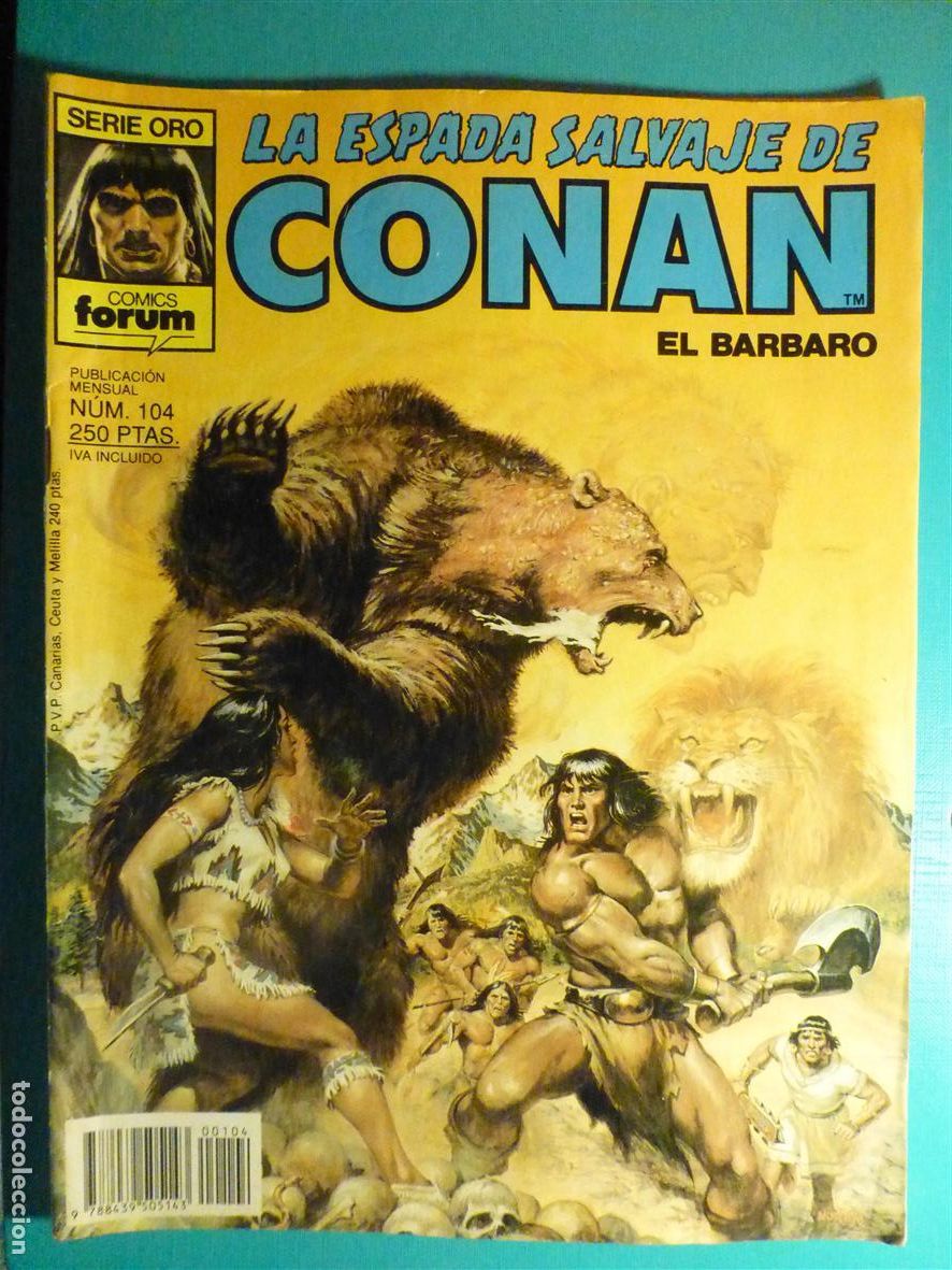C&oacute;mics: Comic - La Espada Salvaje de Conan El B&aacute;rbaro - N&ordm; 104 - Esp&iacute;ritu de Bestia - Comics Forum Oro