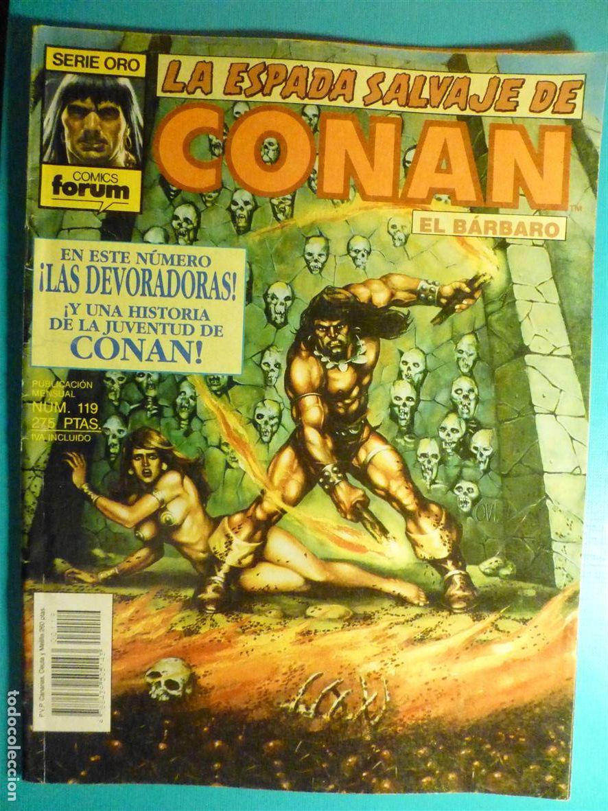 C&oacute;mics: Comic - La Espada Salvaje de Conan El B&aacute;rbaro - N&ordm; 119 - Las Devoradoras - Comics Forum Oro - Foto 1