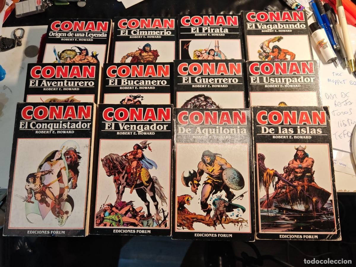 C&oacute;mics: Lote de novelas de Conan colecci&oacute;n completa 12 libros ediciones forum