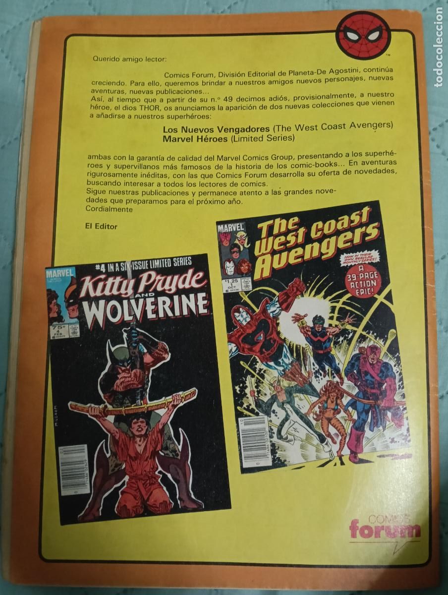 C&oacute;mics: THOR VOL 1 N&ordm; 49 FORUM ULTIMO NUMERO - Foto 2