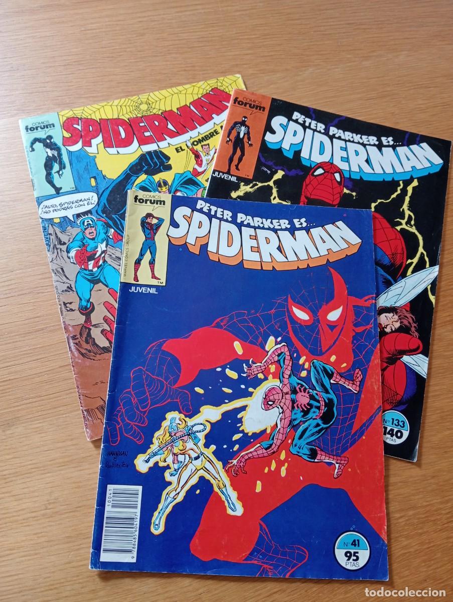 C&oacute;mics: LOTE CON TRES EJEMPLARES DE SPIDERMAN VOL. 1 (DE 314). GRAPA. FORUM. MARVEL. 1984 &ndash; 87.
