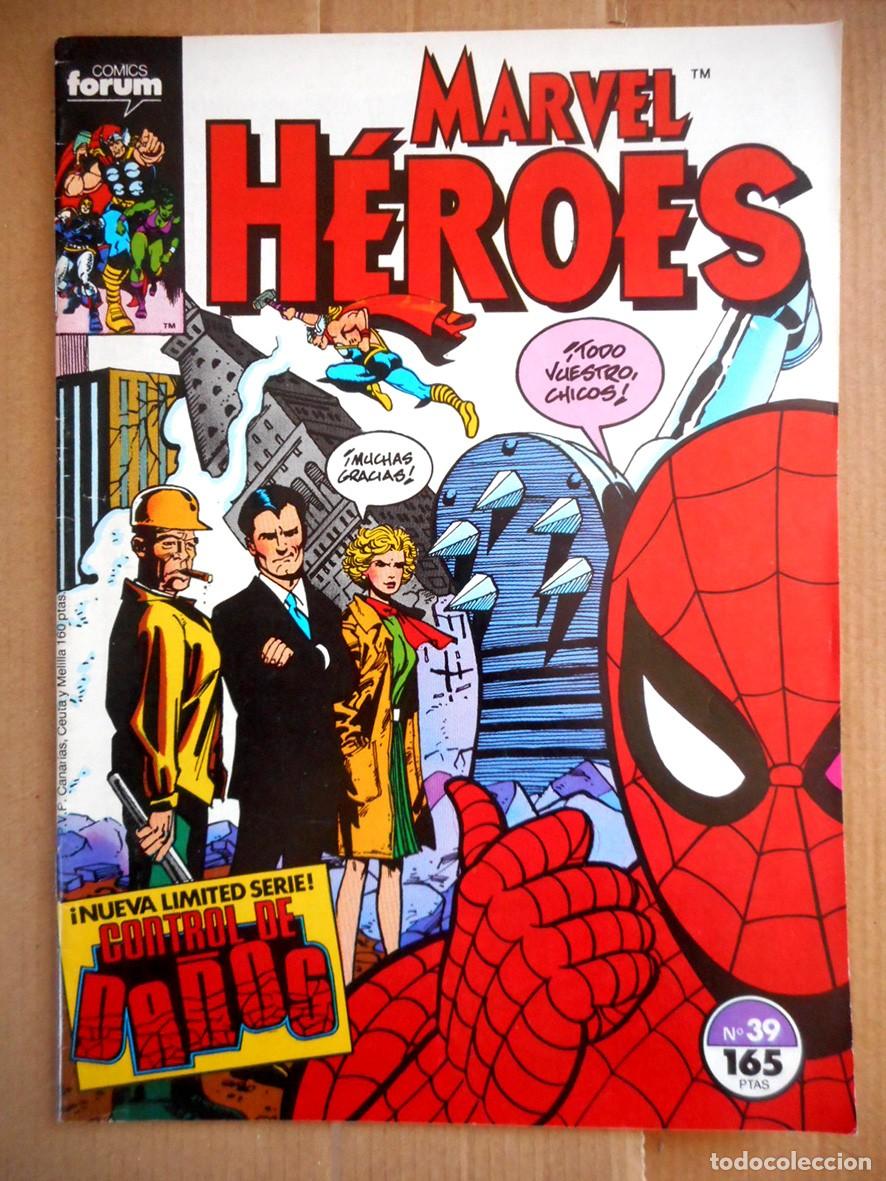 C&oacute;mics: MARVEL H&Eacute;ROES N&ordm;39 CONTROL DE DA&Ntilde;OS (FORUM- MARZO 1990) DWAYNE MCDUFFIE - ERNIE COLON