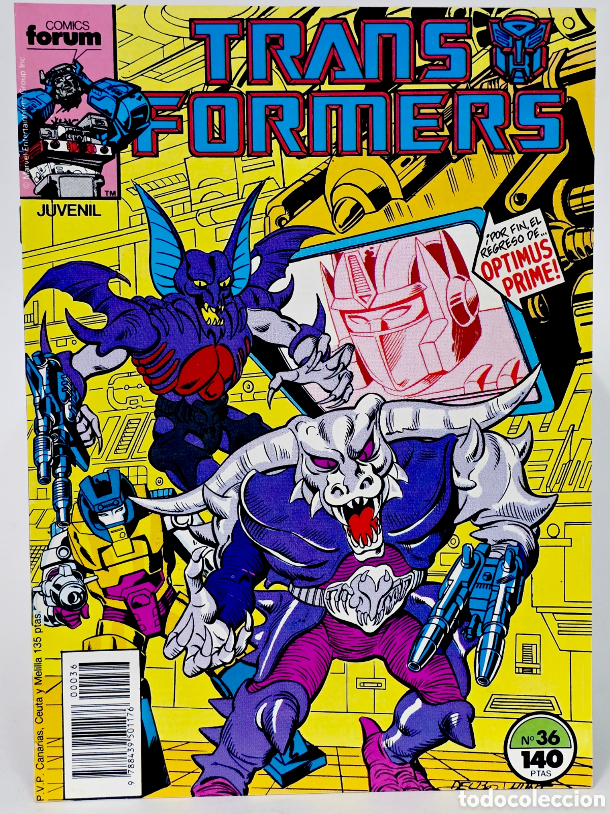 C&oacute;mics: C&Oacute;MIC DE KIOSCO TRANSFORMERS 36 FORUM MARVEL GRAPA