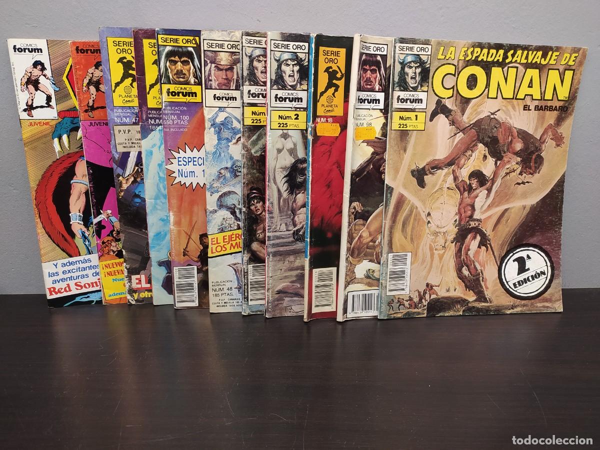C&oacute;mics: LOTE COMICS FORUM CONAN SERIE ORO PRIMEROS NUMEROS-CONAN EL BARBARO-LOTE 11 TEBEOS-