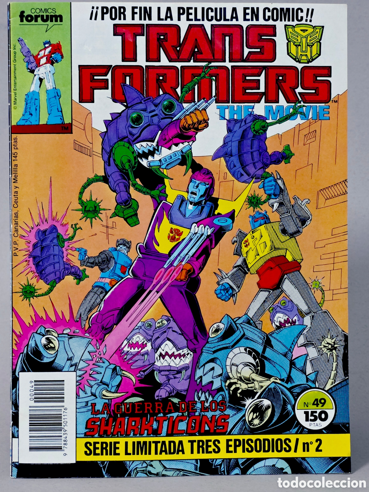 C&oacute;mics: C&Oacute;MIC TRANSFORMERS 49 FORUM MARVEL GRAPA MUY BUEN ESTADO - Foto 1