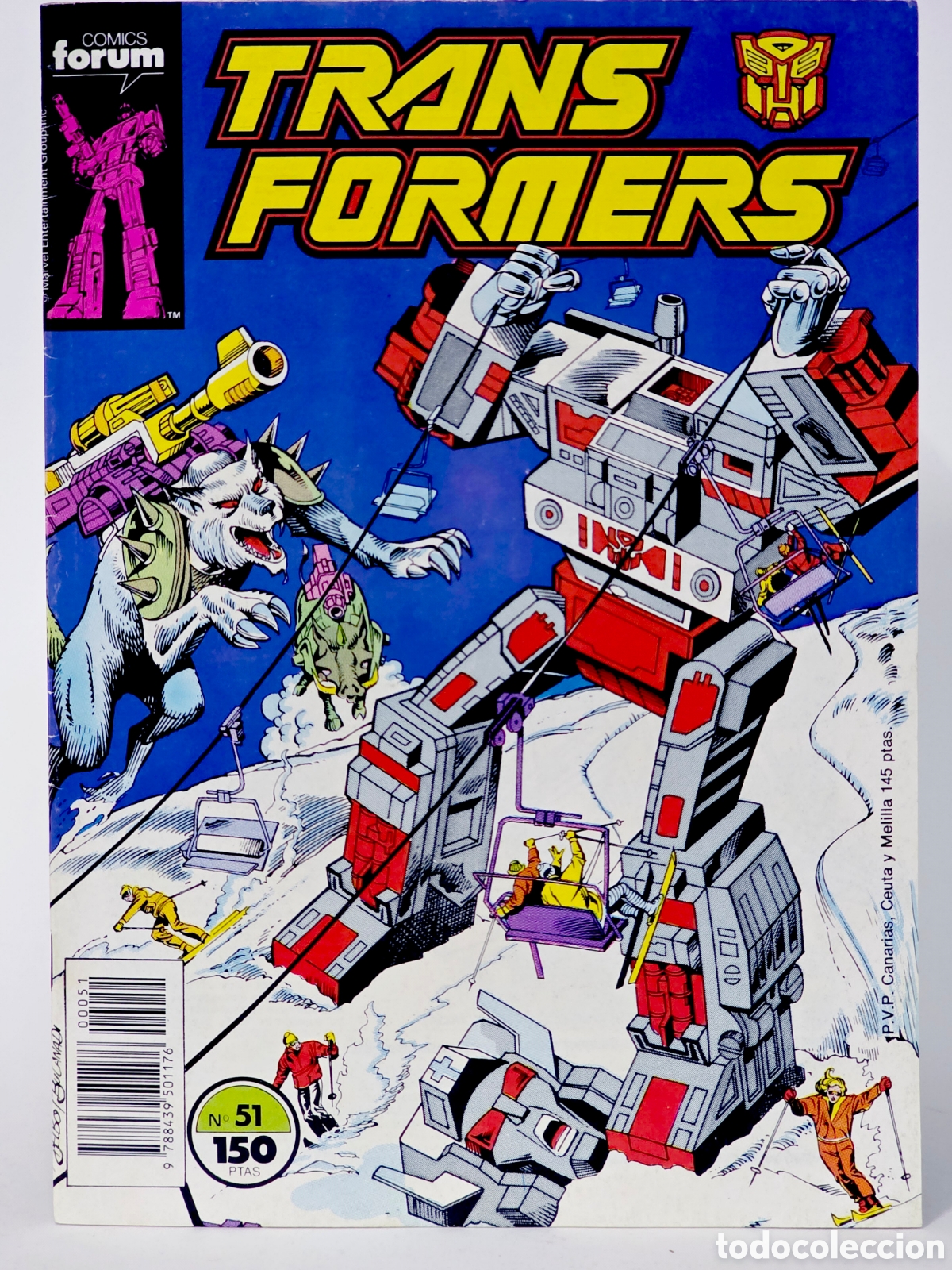 C&oacute;mics: C&Oacute;MIC TRANSFORMERS 51 FORUM MARVEL GRAPA CASI EXCELENTE ESTADO - Foto 1