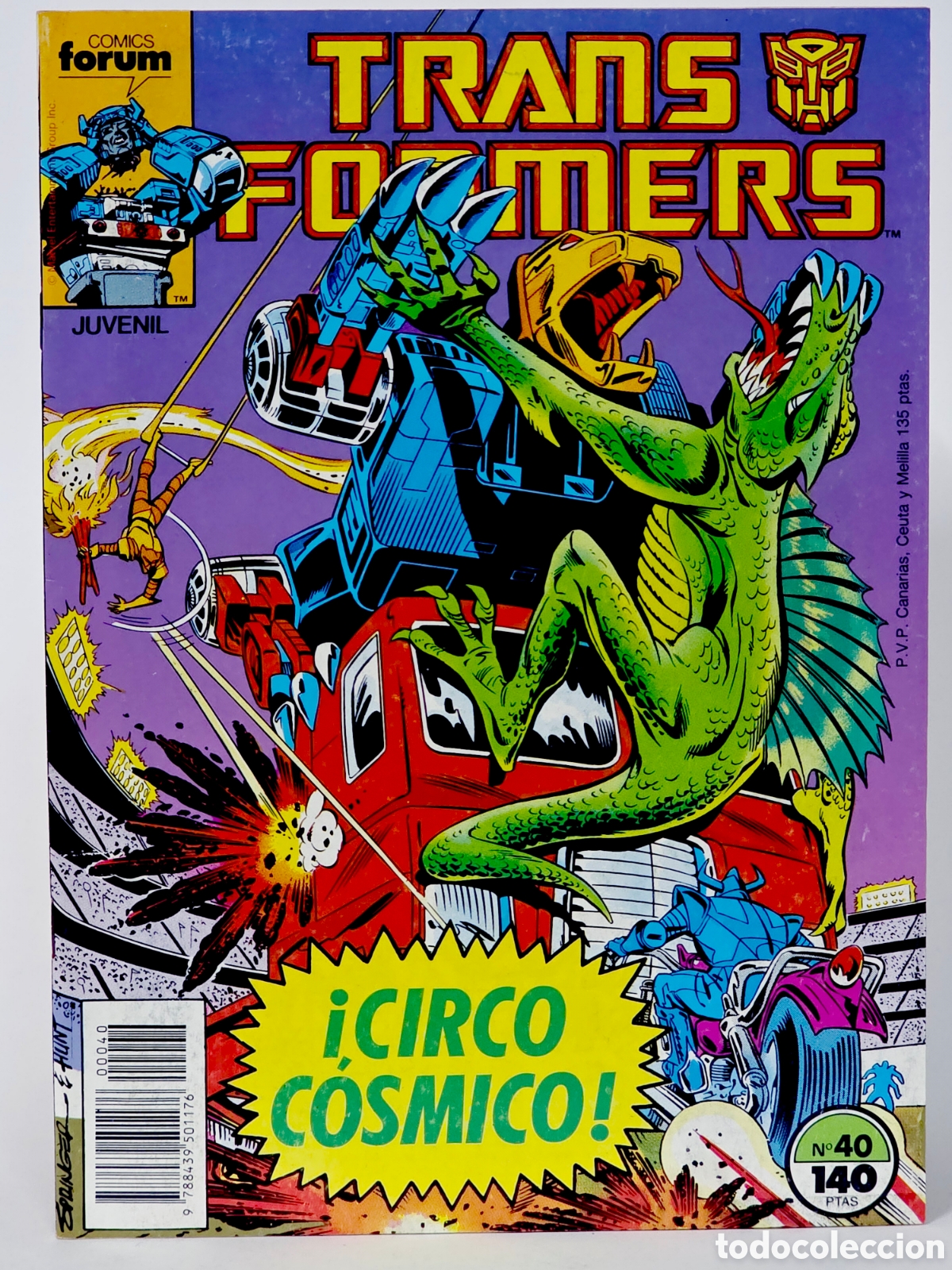 C&oacute;mics: C&Oacute;MIC EXCELENTE TRANSFORMERS 40 FORUM MARVEL GRAPA - Foto 1