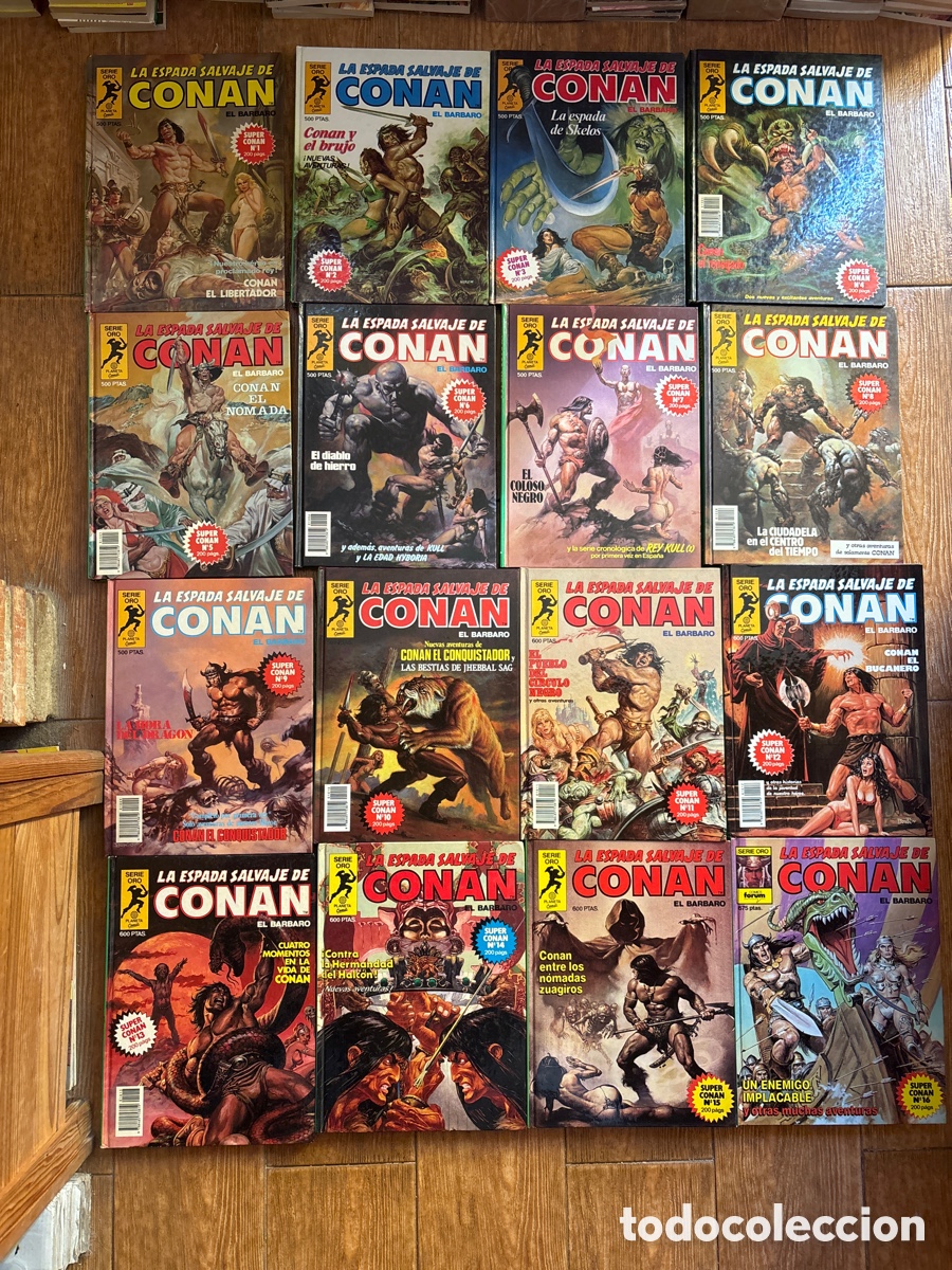 C&oacute;mics: LA ESPADA SALVAJE DE CONAN SUPER CONAN COLECCION COMPLETA 16 TOMOS 1&ordf; EDICION FORUM TAPA DURA