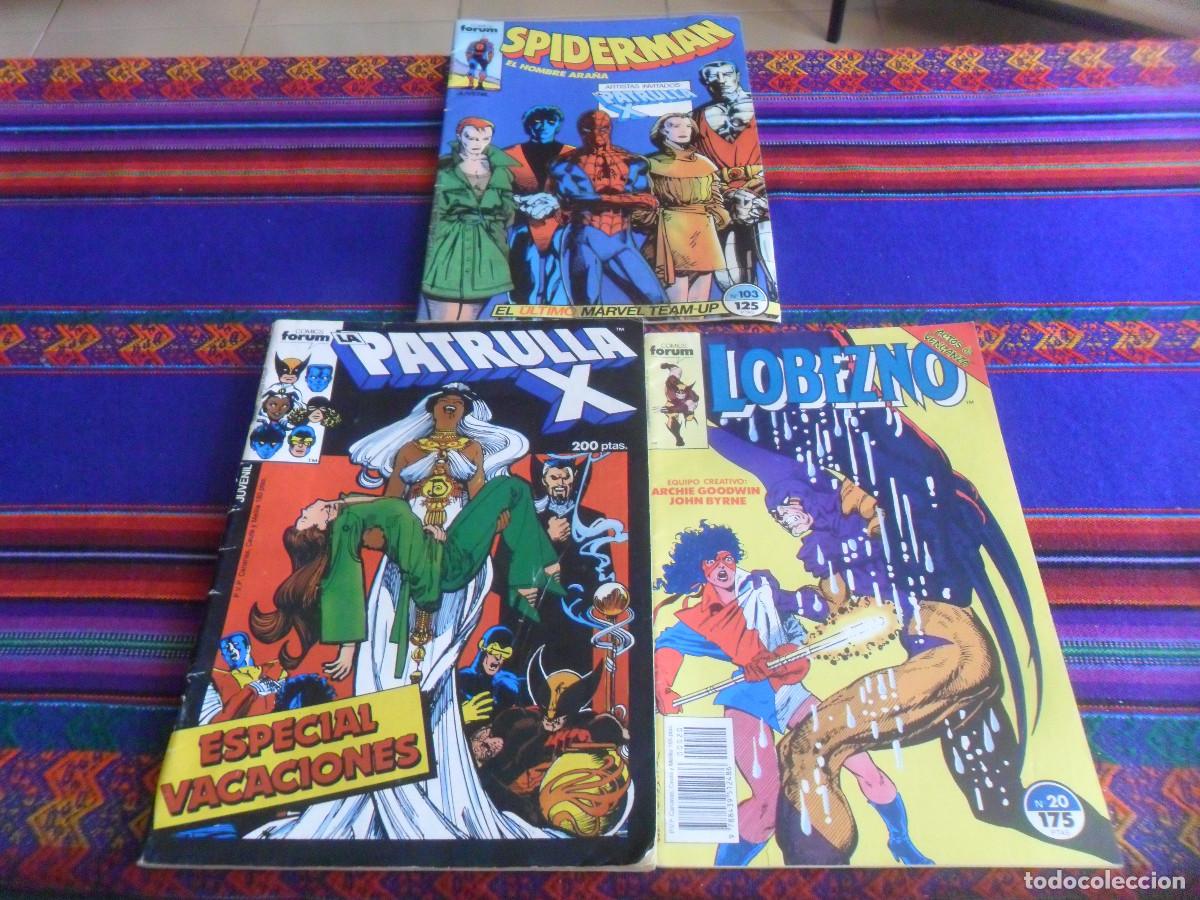 C&oacute;mics: FORUM VOL. 1 LA PATRULLA X ESPECIAL VACACIONES 1986 Y LOBEZNO VOL. 1 N&ordm; 20. REGALO SPIDERMAN N&ordm; 103.