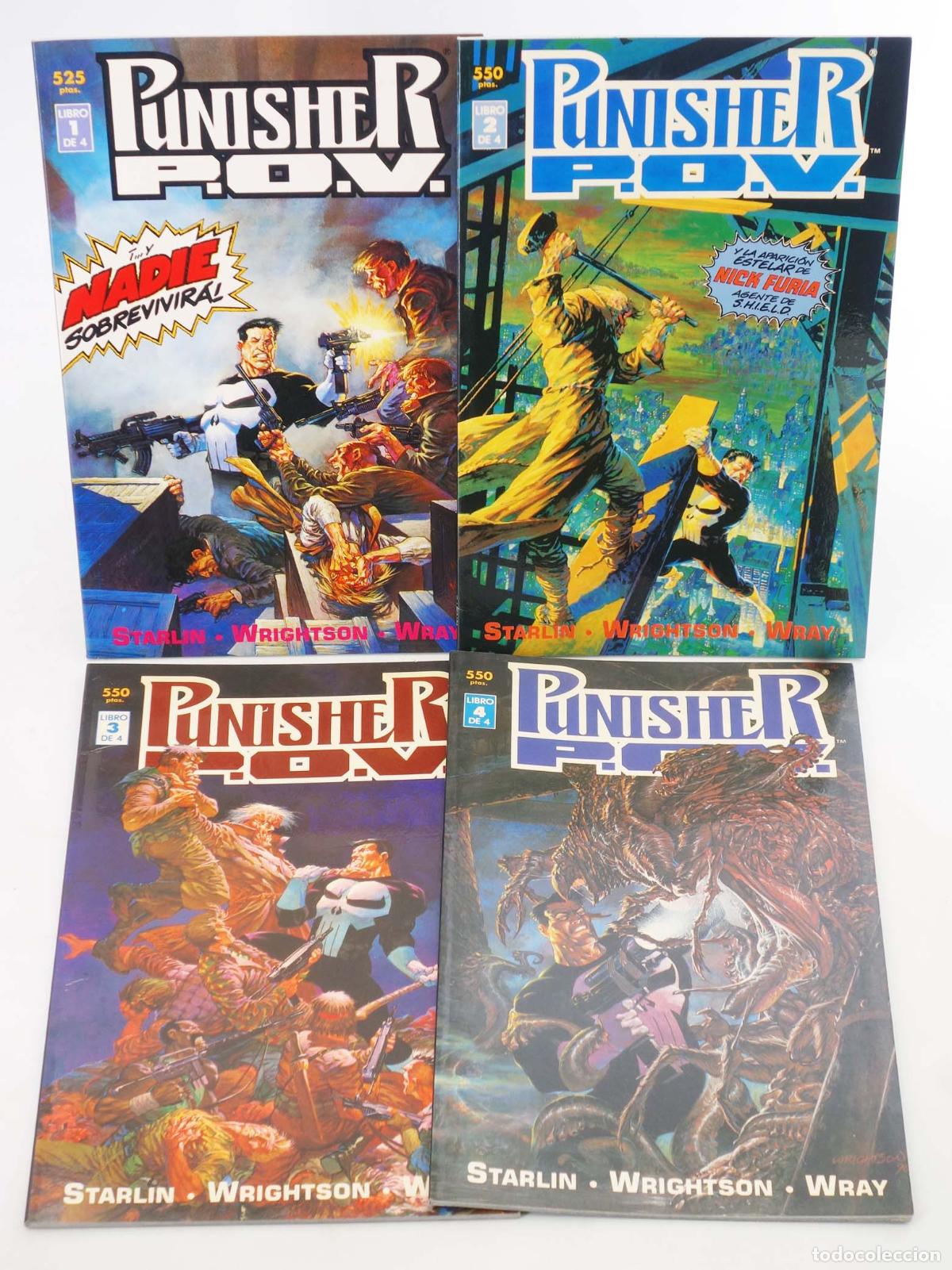 C&oacute;mics: COLECCI&Oacute;N PRESTIGIO 52,53,54,56. PUNISHER: P.O.V. 1 A 4 COMPLETA (Jim Starlin/Bernie Wrightson) 1993