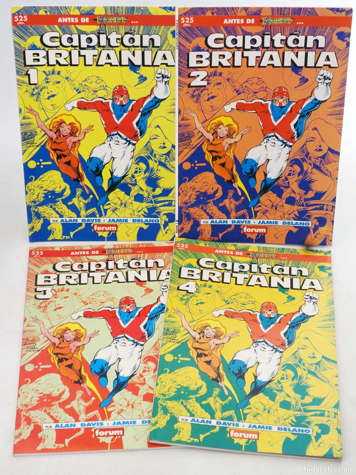 C&oacute;mics: COLECCI&Oacute;N PRESTIGIO 19,20,21,23. CAPITAN BRITANIA 1 A 4 COMPLETA (Vvaa) Forum, 1990