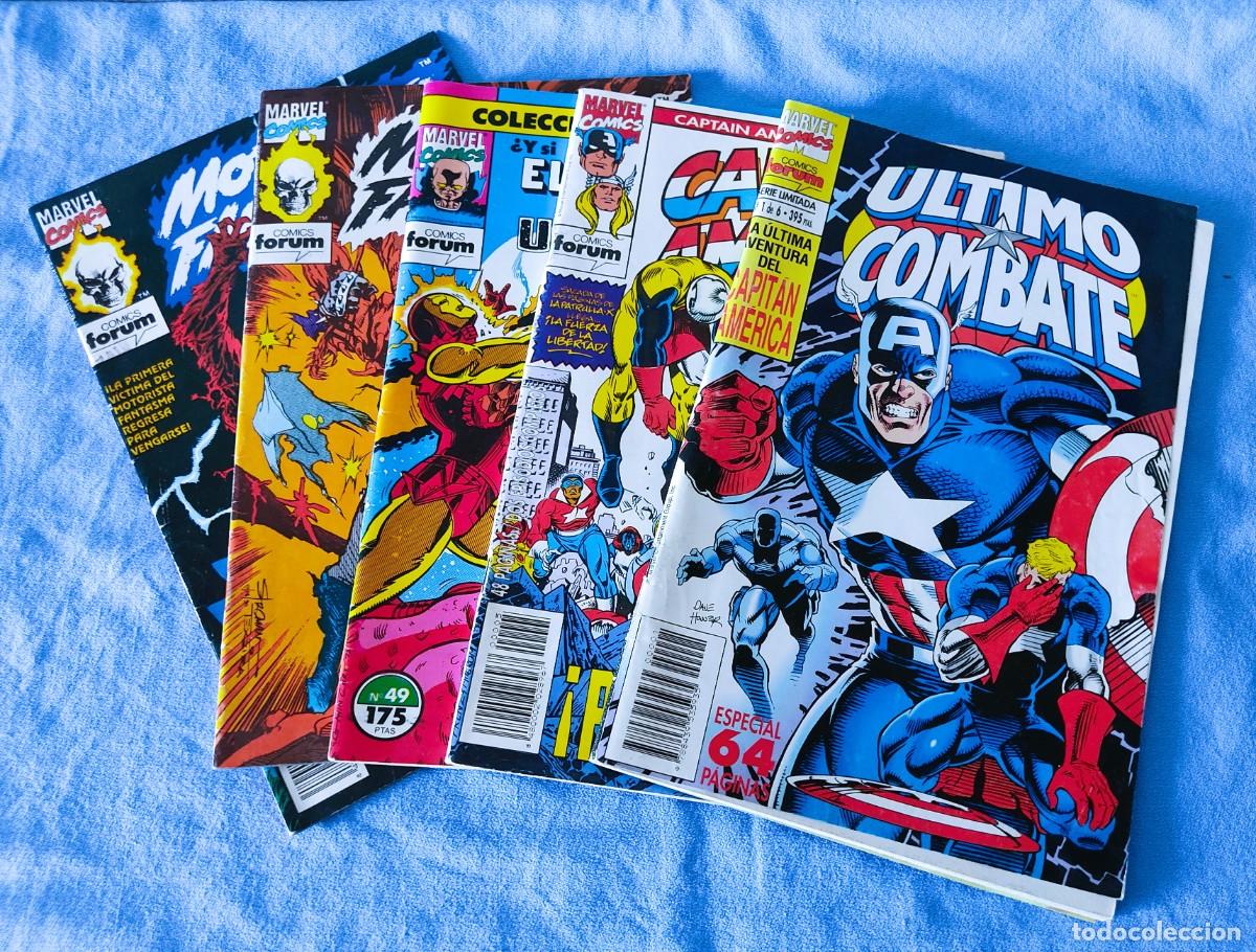 C&oacute;mics: LOTE DE 5 EJEMPLARES DE MARVEL COMICS CAPITAN AMERICA MOTORISTA FANTASMA ETC