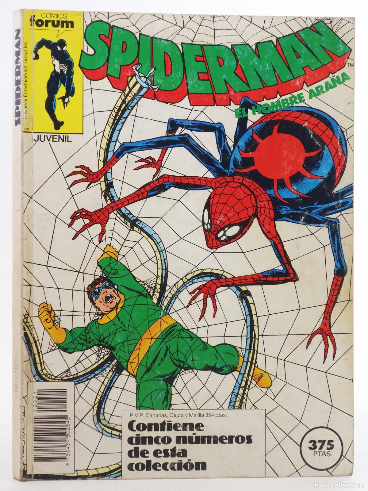 C&oacute;mics: SPIDERMAN VOL 1 181 A 185. RETAPADO (Vvaa) Forum, 1989