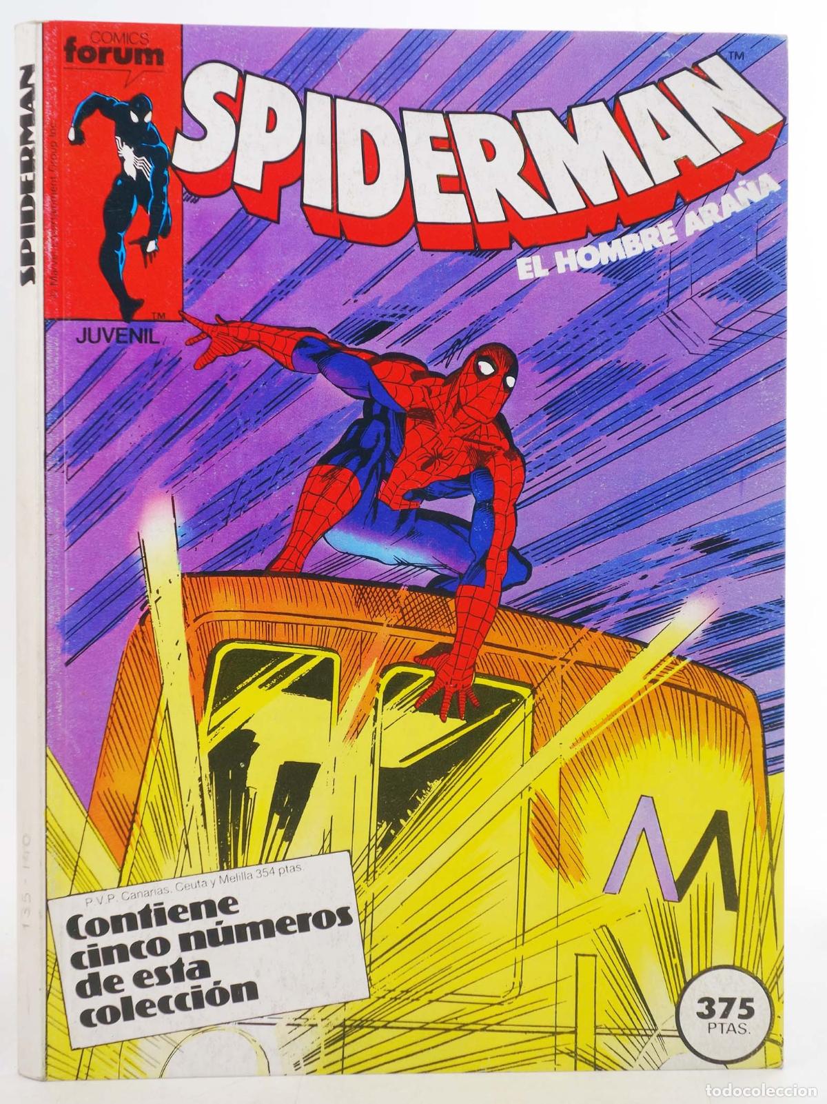 C&oacute;mics: SPIDERMAN VOL 1 136 A 140. RETAPADO (Vvaa) Forum, 1987